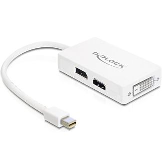 DeLOCK 0.16m DisplayPort/VGA + HDMI + DVI 0,16 m Mini DisplayPort VGA (D-Sub)+ HDMI + DVI Bianco