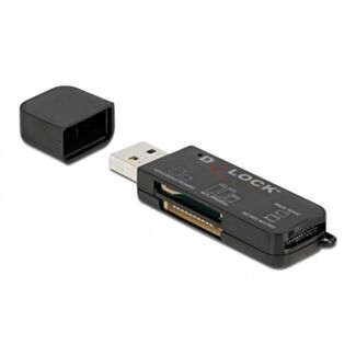 DeLOCK Lettore di schede SuperSpeed USB per schede di memoria SD / Micro SD / MS