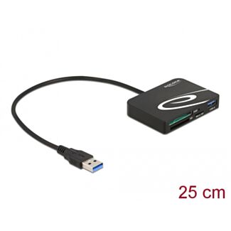 DeLOCK Lettore di schede per schede di memoria XQD / SD / Micro SD + porta USB Tipo-A