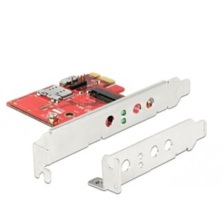 DeLOCK 91748 lettore di schede PCI Express Interno Metallico, Rosso