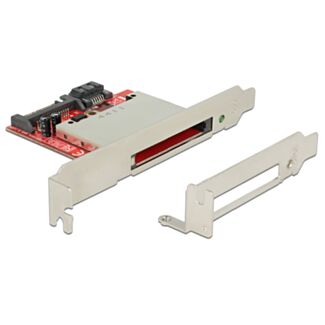 DeLOCK 91495 lettore di schede SATA Interno Nero, Rosso, Argento