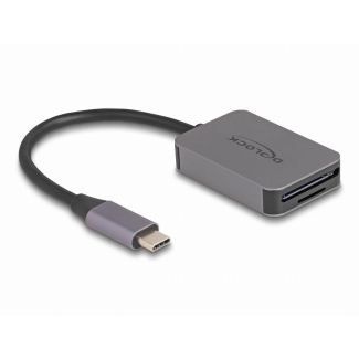 DeLOCK USB Type-C Card Reader in aluminium enclosure for SD or Micro SD memory cards