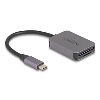 DeLOCK Lettore di schede USB Type-C in contenitore di alluminio per schede di memoria SD o Micro SD