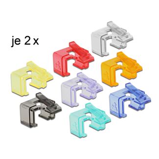DeLOCK 86420 fermacavo Multicolore 16 pz