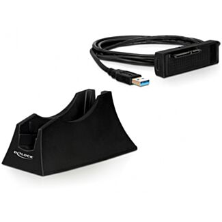DeLOCK 61858 replicatore di porte e docking station per laptop Nero