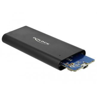 DeLOCK 42614 storage drive enclosure SSD enclosure Black