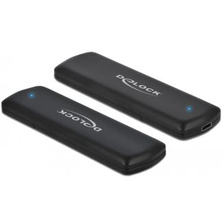 DeLOCK 42615 contenitore di unità di archiviazione Box esterno SSD Nero M.2