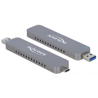 DeLOCK 42616 contenitore di unità di archiviazione Box esterno SSD Argento M.2