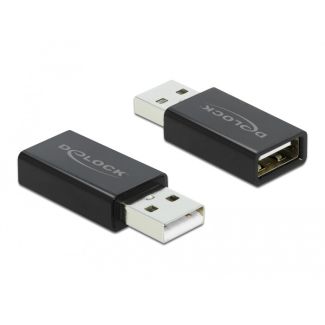 DeLOCK USB 2.0 Adapter Type-A male to Type-A female Data Blocker