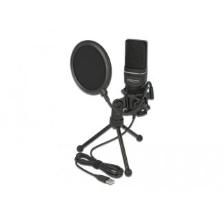 DeLOCK USB Condenser Microphone Set - for Podcasting, Gaming and Vocals