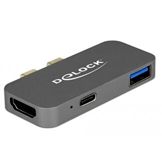 DeLOCK mini Dockingstation für macbook mit 5K Cablato Thunderbolt 3 Grigio