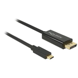 DeLOCK 85255 video cable adapter 1 m USB Type-C DisplayPort Black