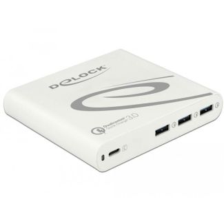 DeLOCK 41432 Caricabatterie per dispositivi mobili Netbook Bianco AC Ricarica rapida Interno