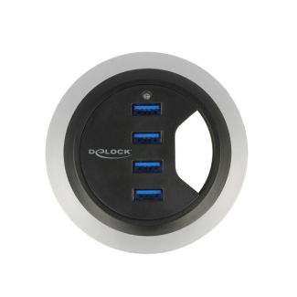 DeLOCK 62868 interface hub USB 3.2 Gen 1 (3.1 Gen 1) Type-A 5000 Mbit/s Black