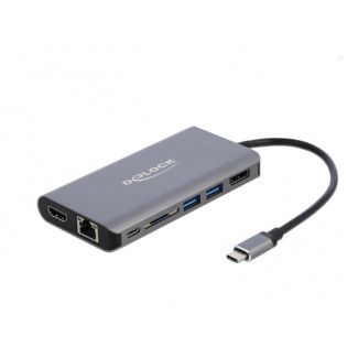 DeLOCK 87683 laptop dock/port replicator Wired USB 3.2 Gen 1 (3.1 Gen 1) Type-C Grey