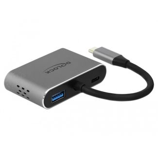 DeLOCK 64074 laptop dock/port replicator USB 3.2 Gen 1 (3.1 Gen 1) Type-C Grey