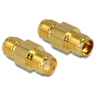 DeLOCK 88478 adattatore per inversione del genere dei cavi SMA Oro
