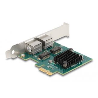 DeLOCK Scheda PCI Express x1 per 2 x RJ45 Gigabit LAN