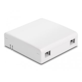 DeLOCK Optical Fiber Connection Box for wall mounting for 2 x SC Simplex or LC Duplex white