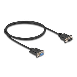 DeLOCK Serial Cable RS-232 D-Sub9 male to female with narrow plug housing 1 m