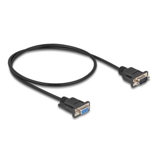 DeLOCK Serial Cable RS-232 D-Sub9 male to female with narrow plug housing 0.5 m