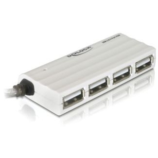 DeLOCK USB 2.0 external 4-port HUB 480 Mbit/s Bianco