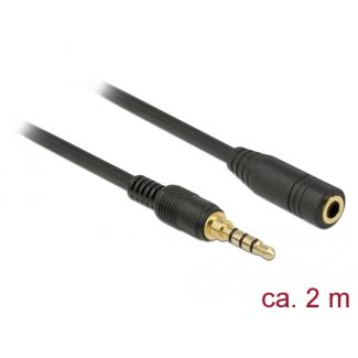 DeLOCK 85631 cavo audio 2 m 3.5mm Nero