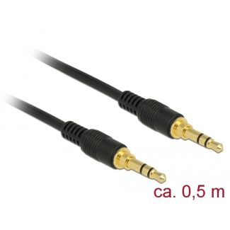 DeLOCK 85545 cavo audio 0,5 m 3.5mm Nero