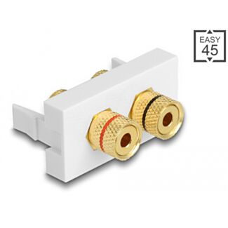 DeLOCK Modulo Easy 45 2 x morsetti, anello rosso / nero 22,5 x 45 mm