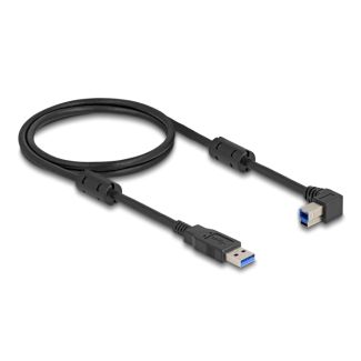 DeLOCK Cavo USB 5 Gbps Tipo-A maschio per Tipo-B maschio 90° angolato a sinistra 1 m