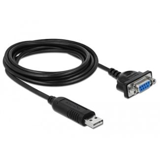 DeLOCK 66281 serial cable Black 1.8 m RS-232 USB Type-A
