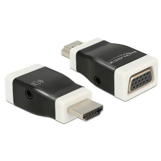 DeLOCK 65586 cable gender changer HDMI-A VGA Black, White