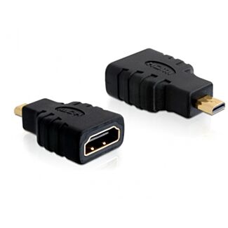 DeLOCK HDMI micro D/HDMI A HDMI mirco D Nero
