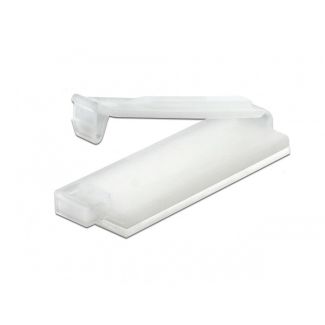 DeLOCK Cable holder with locking clip self-adhesive natural 10 pieces