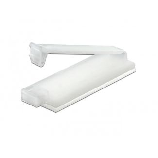 DeLOCK Cable holder with locking clip self-adhesive natural 10 pieces