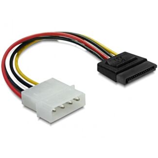 DeLOCK Cable Power SATA HDD > 4pin male – straight 0,12 m