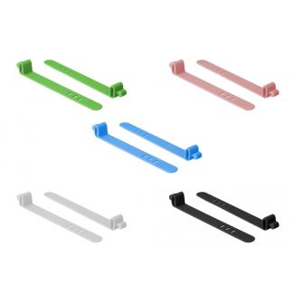 DeLOCK 18828 fascetta Releasable cable tie Silicone Colori assortiti 10 pz
