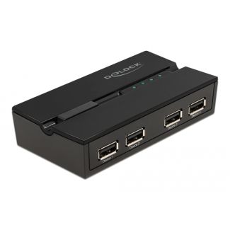 DeLOCK Interruttore USB 2.0 da 4 PC per 4 dispositivi