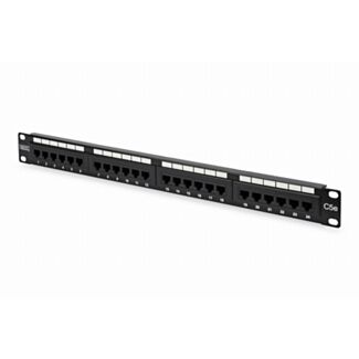 Digitus CAT 5e Patch Panel 24-port black