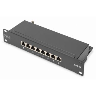 Digitus CAT 6A, class E patch panel, shielded, black