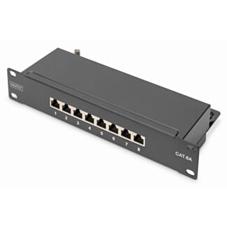 Digitus CAT 6A, class E patch panel, shielded, black