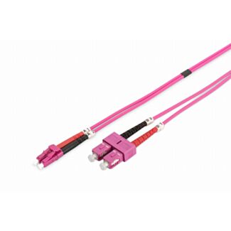 Digitus Fiber Optic Multimode Patch Cord 5 m grey, OM4, LC / SC