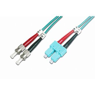 Digitus FO patch cord, duplex, ST to SC MM OM3 50/125 µ, 2 m