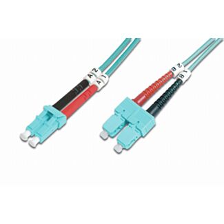 Digitus FO patch cord, duplex, LC to SC MM OM3 50/125 µ, 3 m