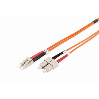 Digitus Fiber Optic Multimode Patch Cord 1 m grey, LC / SC