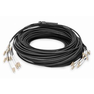 Digitus Cavo breakout 12 fibre, OM4, LC/UPC-LC/UPC universale, colore nero, 150 m
