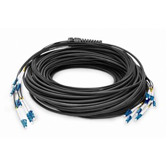 Digitus Breakout cable 8 Fiber, SM G.657.A1 LC/UPC-LC/UPC, universal, Color black, 75 m