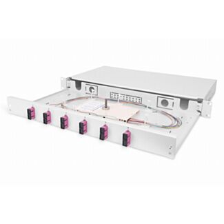 Digitus Scatola di giunzione in fibra ottica, 1U, equipaggiata, 6x SC DX, OM4 con cassetta