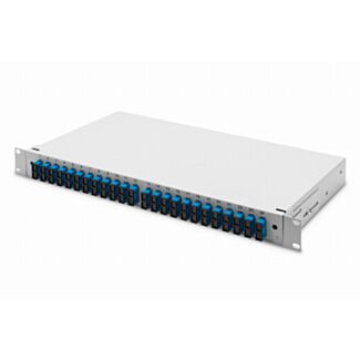 Digitus Scatola di giunzione in fibra ottica, 1U, equipaggiata, 24x SC DX, OS2 con cassetta