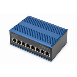 Digitus 8 Port Gigabit Ethernet Network PoE Switch, Industrial, Unmanaged